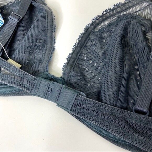NEW Free People Intimately Embrace Lace Triangle Bra Storm 32C - Picture 7 of 14
